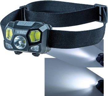 LED-Stirnlampe mit Akku "CTH-5" IP44 - 5W, 375 Lumen, mit Gestensteuerung