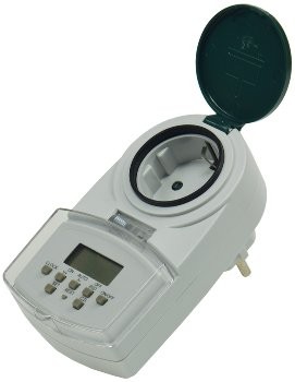 digitale Wochen-Zeitschaltuhr "DAZ-7" - IP44, max. 2000W / 8,7A