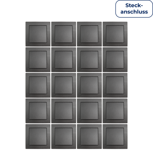 Wechselschalter McPower ''Flair'' Steckanschluss, inkl. Rahmen, 20er-Pack