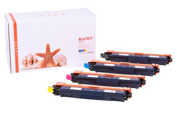 TN247KIT alternativ Toner Rainbowkit Brother / TN247 / BK3.000 / CMY2.300 Seiten