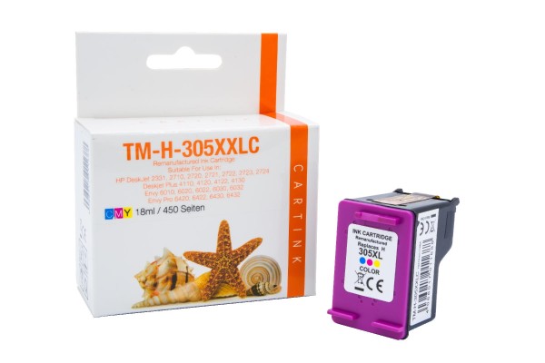 305XXLC Refill Tinte Color HP / 3YM63A / Ca. 450 Seiten / 125 mehr Inhalt