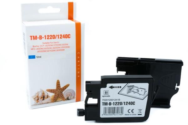 Brother LC-1280 XL C / LC1240C kompatibel, Tintenpatrone cyan, 12ml