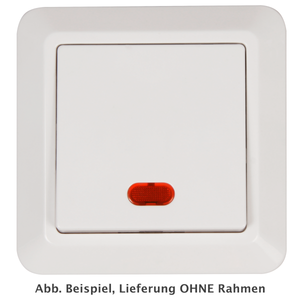 Schalter McPower ''Cup'' 250V~/10A, UP, weiß mit Orientierungs-Leuchte