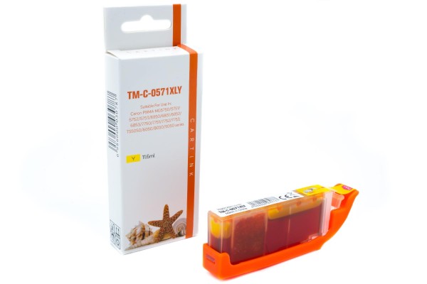 CLI571Y alternativ Tinte yellow f / 0388C001 / 11,6ml / mit Chip