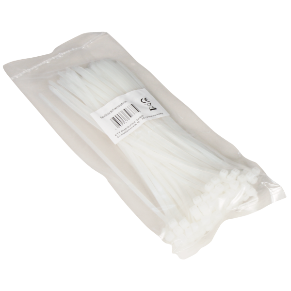 Kabelbinder McPower, transparent, 200x2,5mm, 100er-Pack, UV beständig