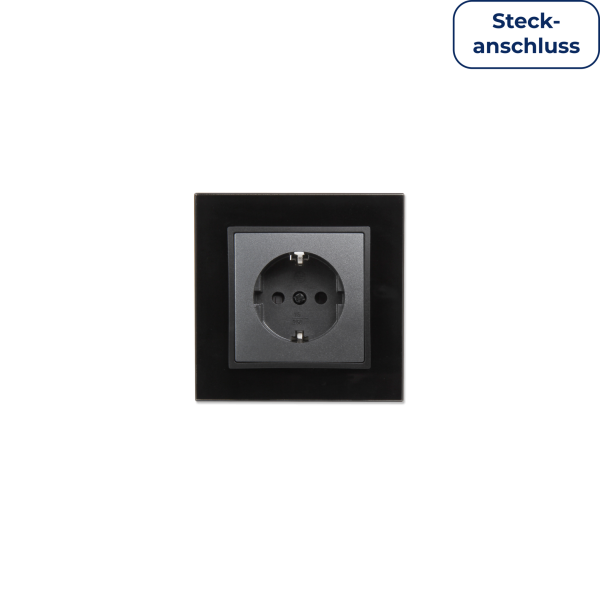 Schutzkontakt-Steckdose McPower ''Flair'', 250V~/16A, Steckanschluss, anthrazit
