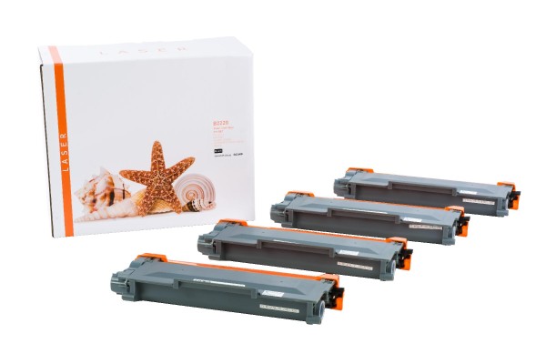 4er Set TN2220 alternativ Toner black Brother / TN2220 / 4x2.600 Seiten