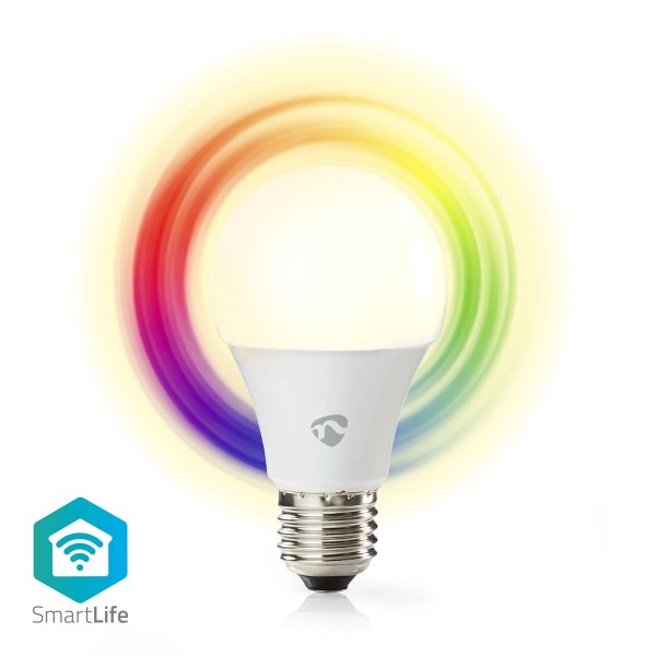 SmartLife Vollfärbige LED-Lampe | Wi-Fi | E27 | 806 lm | 9 W | RGB / Warm bis kühlen weiß | 2700 - 6