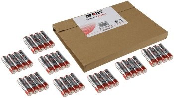 Mignon-Batterien ARCAS Alkaline - Typ AA/LR3, 1,5V, 36er Flat-Pack