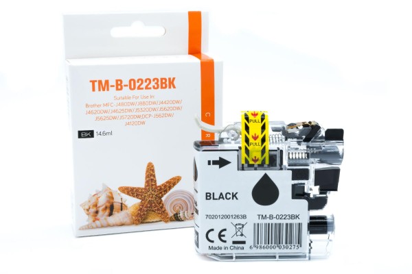 LC223BK alternativ Tinte black Brother / LC223BK / 14,6ml