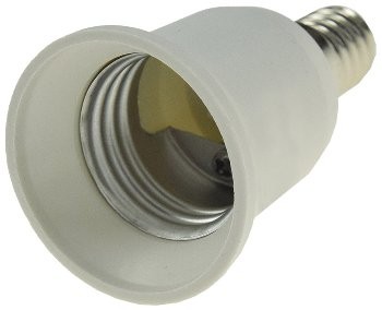 Lampensockel-Adapter, Kunststoff - E14 auf E27