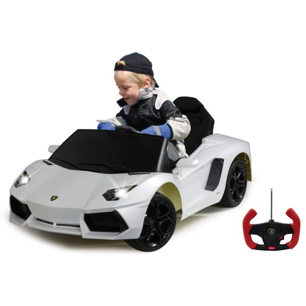 Elektro-Kinderfahrzeug Lamborghini Aventador weiss 40MHz 6V