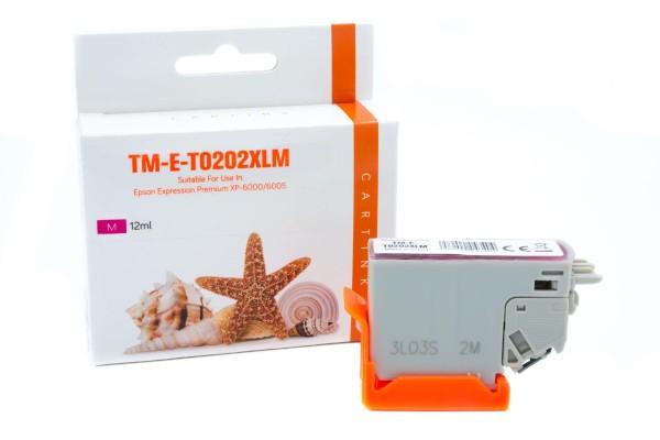 Epson C 13 T 02H34010 / T0202XLM kompatibel, Tintenpatrone magenta, 12ml