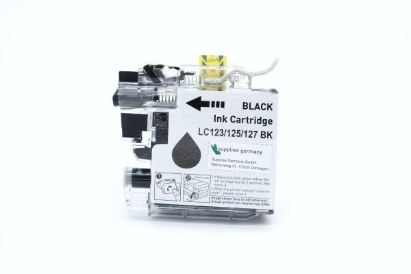 Brother LC-127 XL BK / LC127BK kompatibel, Tintenpatrone schwarz, 28ml