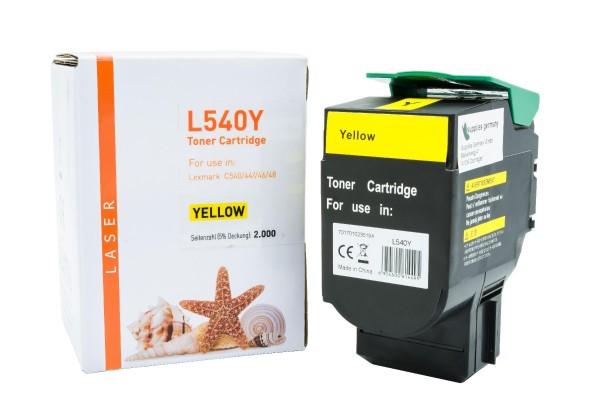 C540 alternativ Toner yellow Lexmark / C540 / 44 / 46 / 48 / 2.000 Seiten