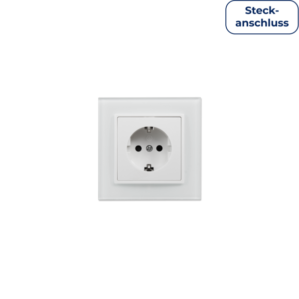 Schutzkontakt-Steckdose McPower ''Flair'', 250V~/16A, UP, Steckanschluss, weiß