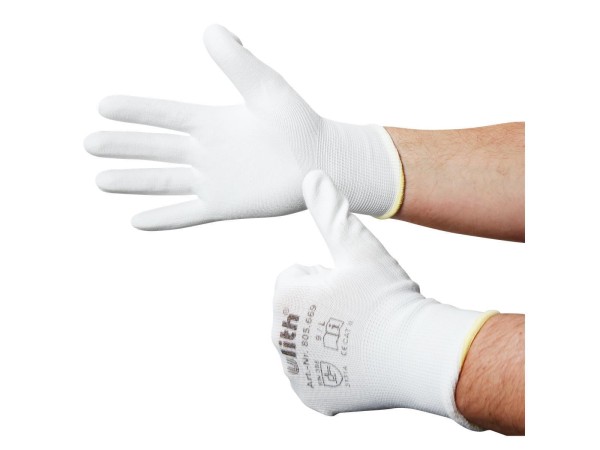 Montage-Feinstrickhandschuhe, Größe 11/XXL, weiß