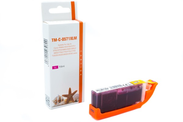CLI571M alternativ Tinte magenta f / 0387C001 / 11,6ml / mit Chip