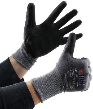 Profi Arbeits-Handschuhe mit Kautschuk- - Beschichtung, Ökotex 100, Größe 11