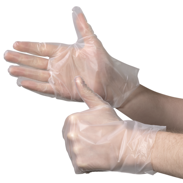 Einweghandschuhe TPE, 200 Stück, Größe L transparent