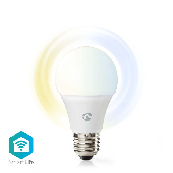 SmartLife-LED-Glühbirne | Wi-Fi | E27 | 806 lm | 9 W | Warm bis kühlen weiß | 2700 - 6500 K | Androi