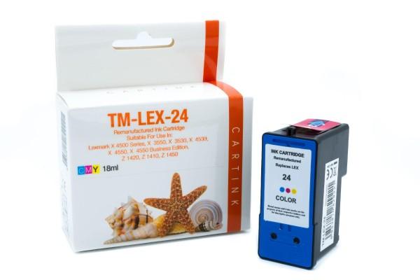 Lexmark 18C1524E / LEX24 kompatibel, Refill-Patrone mehrfarbig, 18ml
