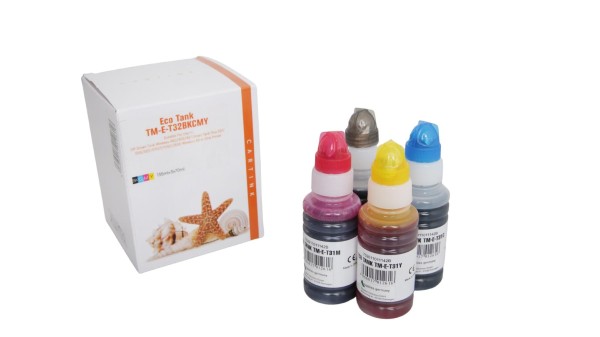 Multipack 32XL alternativ Eco Tank Nachfüllflasche HP / 1VV24A/1VU26A28A / BK135ml / CMY70ml