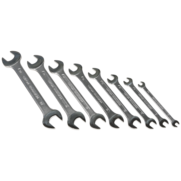 Doppel-Gabelschlüsselsatz, 6-22mm, 8-tlg., Chrom-Vanadium