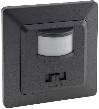 MILOS Bewegungsmelder 160°, anthrazit - LED geeignet, 250V~, Unterputz, 2-Draht