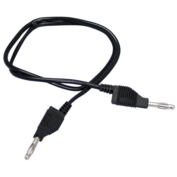 Messleitung McPower, 50cm, schwarz, 1mm², PVC, 2x 4mm Bananenstecker