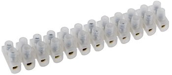 Lüsterklemmen für 1,5-2,5mm², 12 Klemmen - Messingeinsatz, transparent