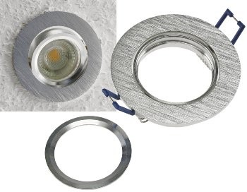 Einbaustrahler "CTE-84R" Rund Ø84mm - Einbau Ø68mm, schwenkbar, Clip Ring