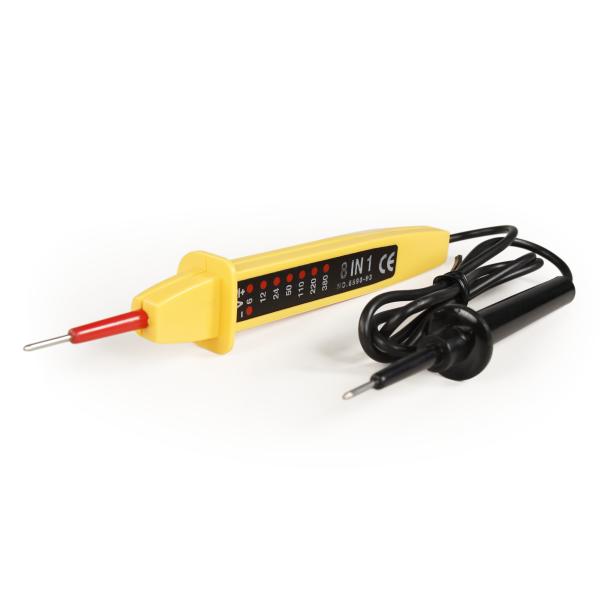 Spannungsprüfer McPower, 0-500V, LEDs für 6/12/24/50 V=, 110/220/400 V~