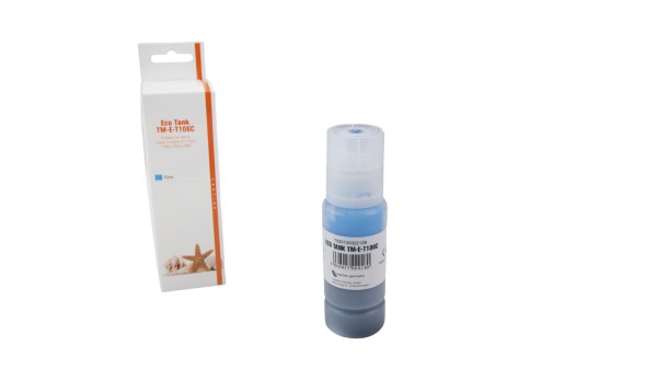 T106C Eco Tank Nachfüllflasche cyan Epson / C13T00R240 / 70ml