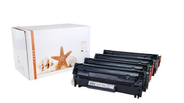 4er Set Q2612A alternativ Toner black HP / Q2612A / 703 / 4x2.000 Seiten