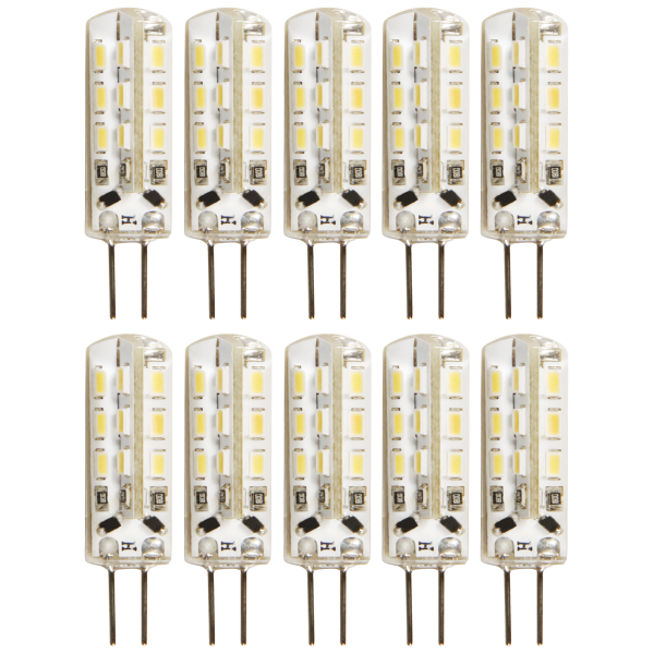 LED-Stiftsockellampe McShine ''Silicia'', G4, 1,5W, 120lm, warmweiß, 10er-Pack