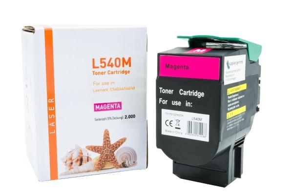 Lexmark C540H1MG / C540H1MG kompatibel, Tonerkartusche magenta, 2.000 Seiten