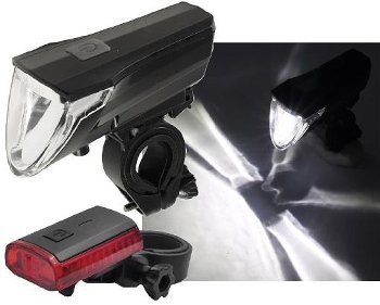 Fahrrad LED-Beleuchtungsset "CFL 60 pro" - 60Lux, StVZO zugelassen, Lithium-Akku