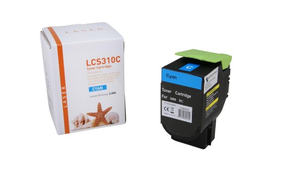 CS310C alternativ Toner cyan Lexmark / 70C2HC0 / 3.000 Seiten