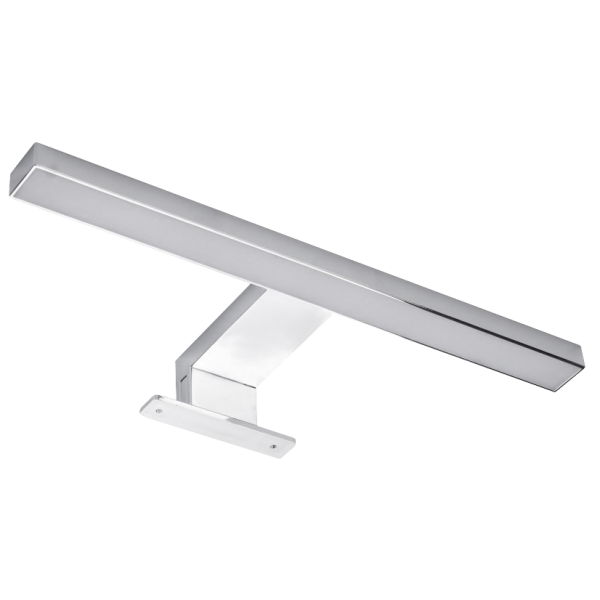LED Spiegelleuchte, 4,4W, 250lm, warmweiß, 30cm, 3 Montagemöglichkeiten, chrome