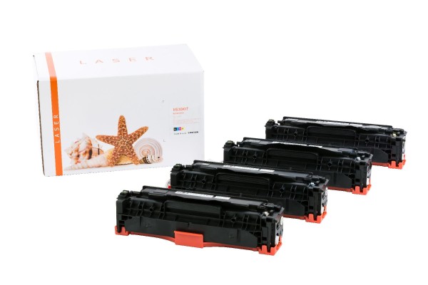 CC530KIT alternativ Toner Rainbowkit HP / CC530 / BK3.500 / CMY2.800 Seiten