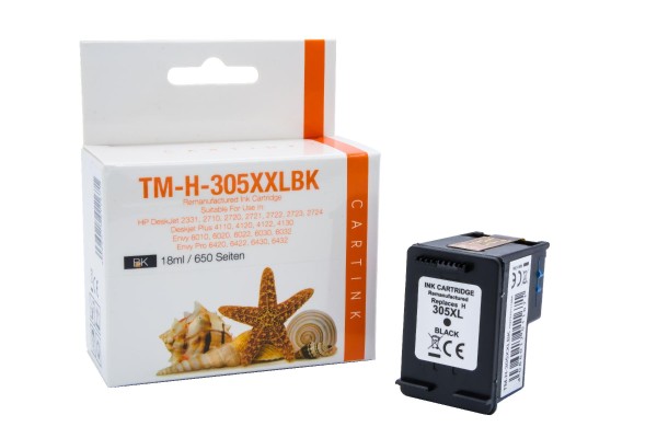 305XXLBK Refill Tinte black HP / 3YM62A / Ca. 650 Seiten / 170 mehr Inhalt