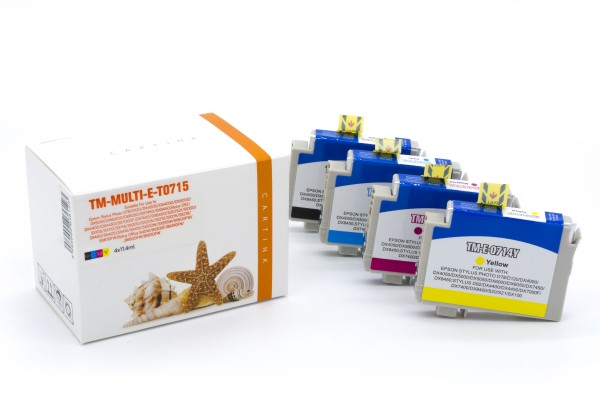 Multipack T0715 alternativ Tinte Epson / C13T07154010 / BK,C,M,Y11,4 ml