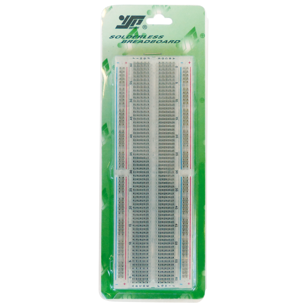 Experimentier-Board, 200/630 Kontakte, erweiterbar, 165x54x9mm, transparent