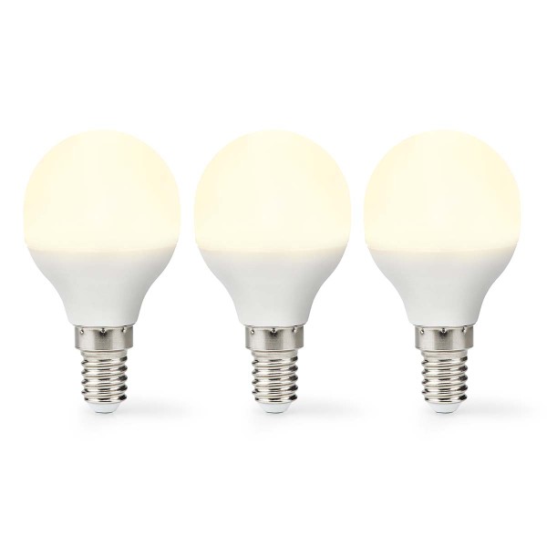 LED-Lampe E14 | G45 | 4.9 W | 470 lm | 2700 K | Warmweiss | Matte lampe | 3 Stück