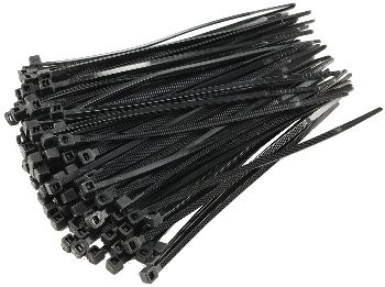 Kabelbinder 100mm x 2,5mm, schwarz - 100er Pack, hohe Zugkraft, UV fest