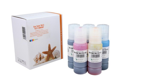 Multipack T2711 alternativ Eco Tank Nachfüllflasche Epson / C13T00P640 / 2x BK CMY / 70ml
