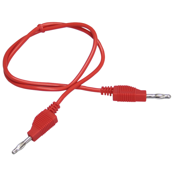 Messleitung McPower, 50cm, rot, 1mm², PVC, 2x 4mm Bananenstecker