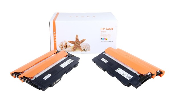 117AKIT alternativ Toner Rainbowkit HP / W2070AW2073A / BK1.000 / CMY700 Seiten