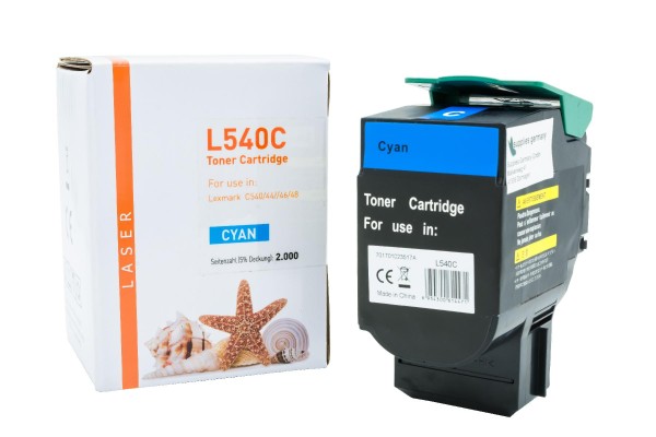 C540 alternativ Toner cyan Lexmark / C540 / 44 / 46 / 48 / 2.000 Seiten